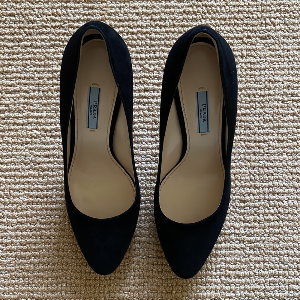 Prada Black Suede Pumps - Picture 2 of 10